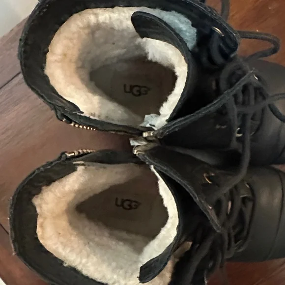 UGG Women's Black Lace-Up Ankle Boots - Picture 2 of 10